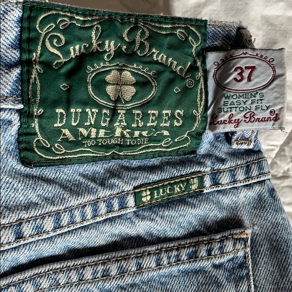 Lucky Brand Dungarees High Waisted Denim Shorts - Picture 3 of 8